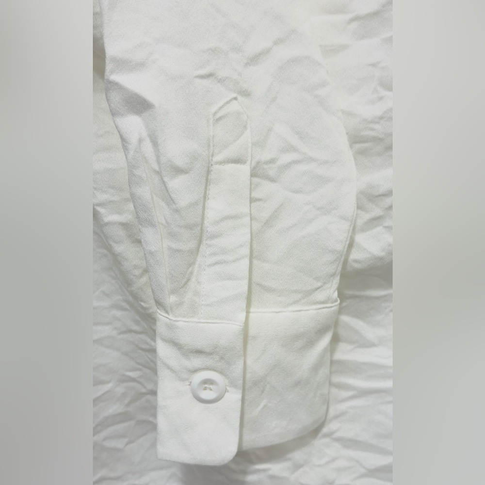 Choosy Chic White Crosby St Mini Shirt Dress with Plunging Neckline  Size 2 NWT - Picture 7 of 11